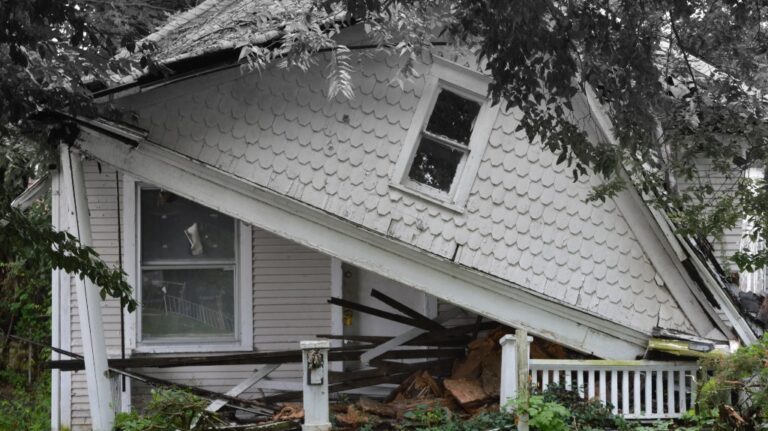 hurricane Milton damaged house